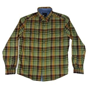 Marmot Flannel Mens XL Multi Green Plaid Hiking Outdoors Long Sleeve Shirt